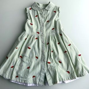 Watermelon Seersucker Dress 4t